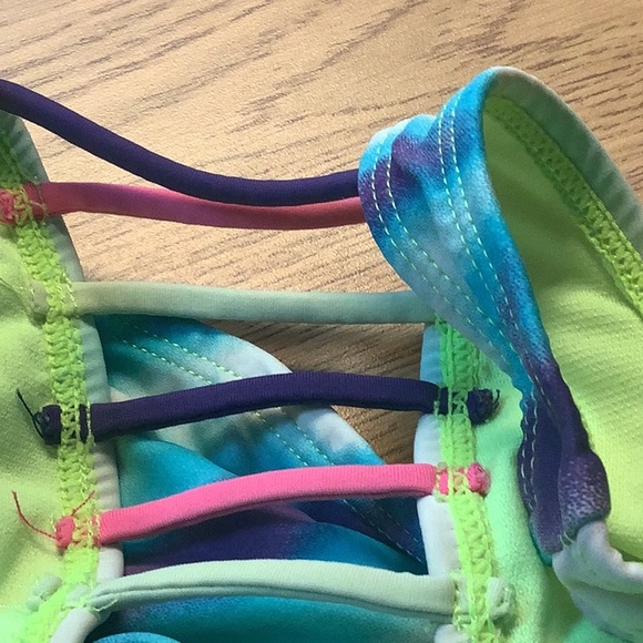 Arizona, one piece swimsuit, blue purple pink with a pineapple on front … - Picture 7 of 7